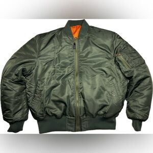 Rightful Twelve Army Green Bomber Flight Jacket